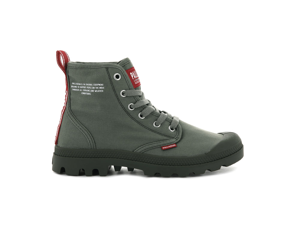 Botas Palladium PAMPA HI DARE Hombre Verde Oliva | Costa Rica-71092